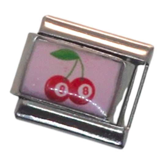 Cherries Silver Italian Charm