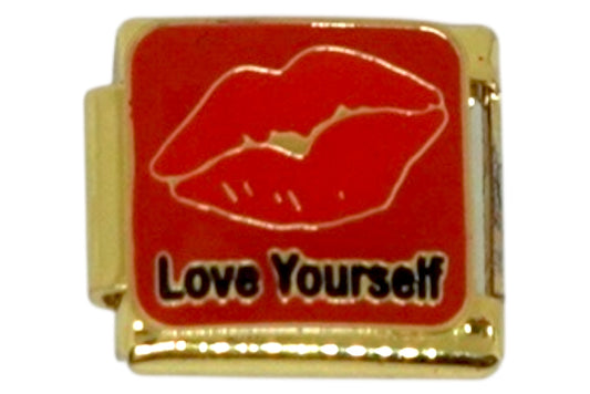 Love Yourself Gold Italian Charm