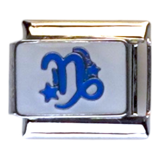 Capricorn Zodiac Silver Italian Charm