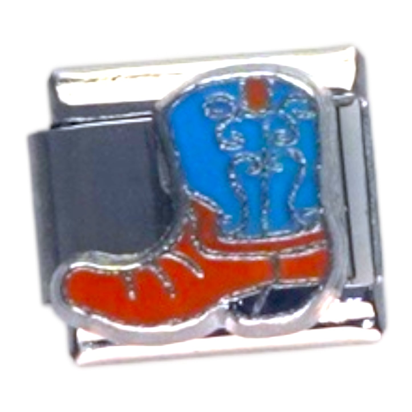 Cowboy Boot Silver Italian Charm