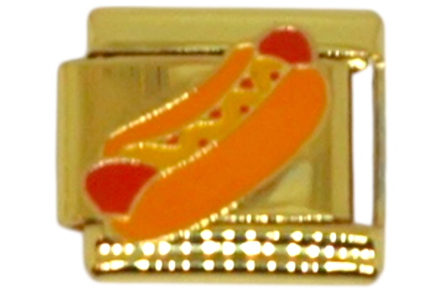 Hot Dog Gold Italian Charm