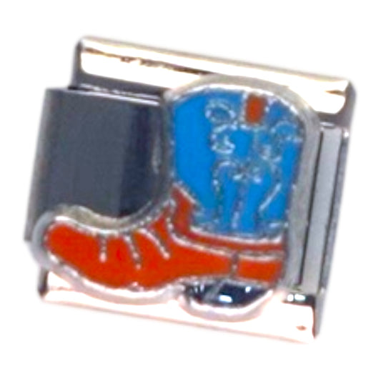 Cowboy Boot Silver Italian Charm