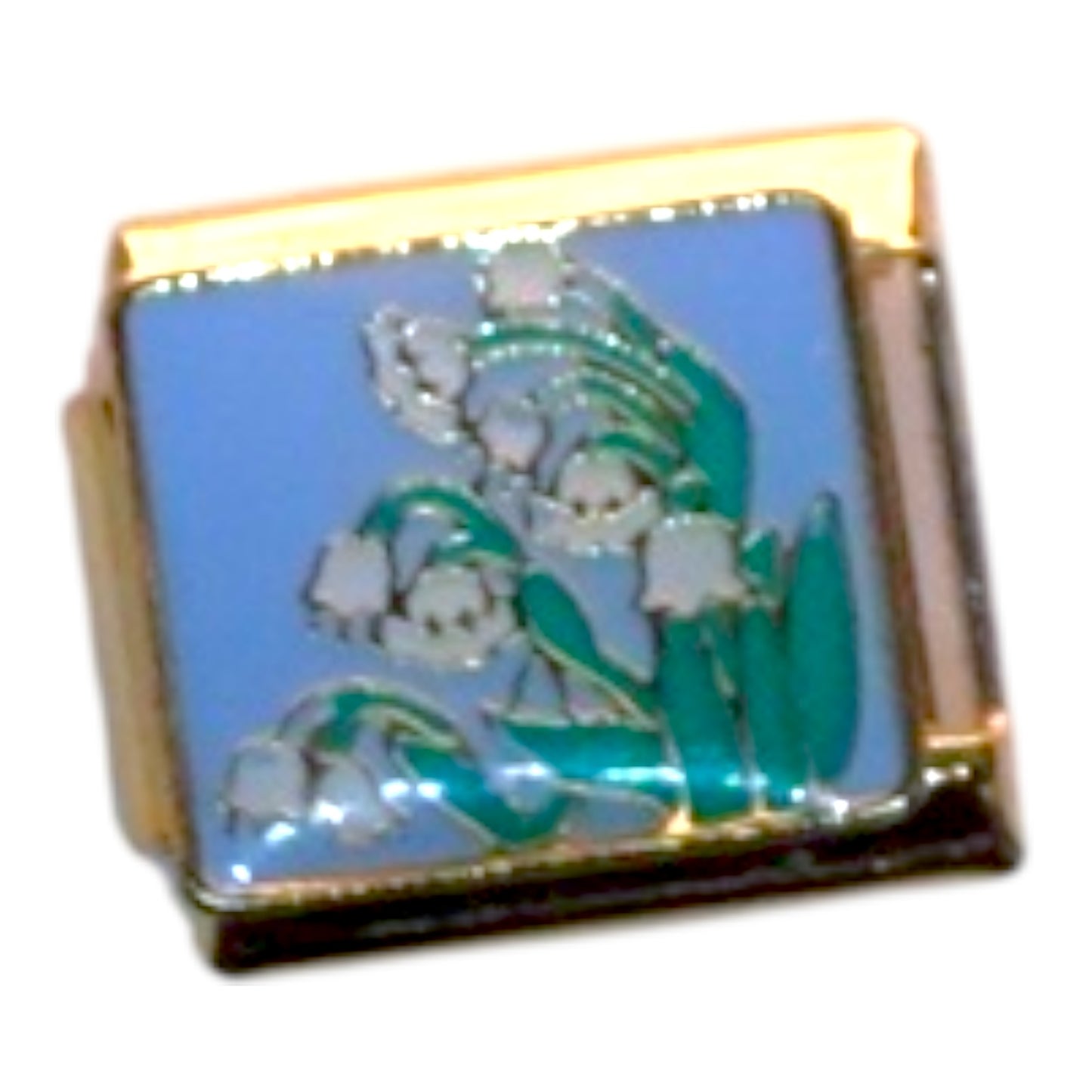 Lily of the Valley Flower Gold Italian Charm
