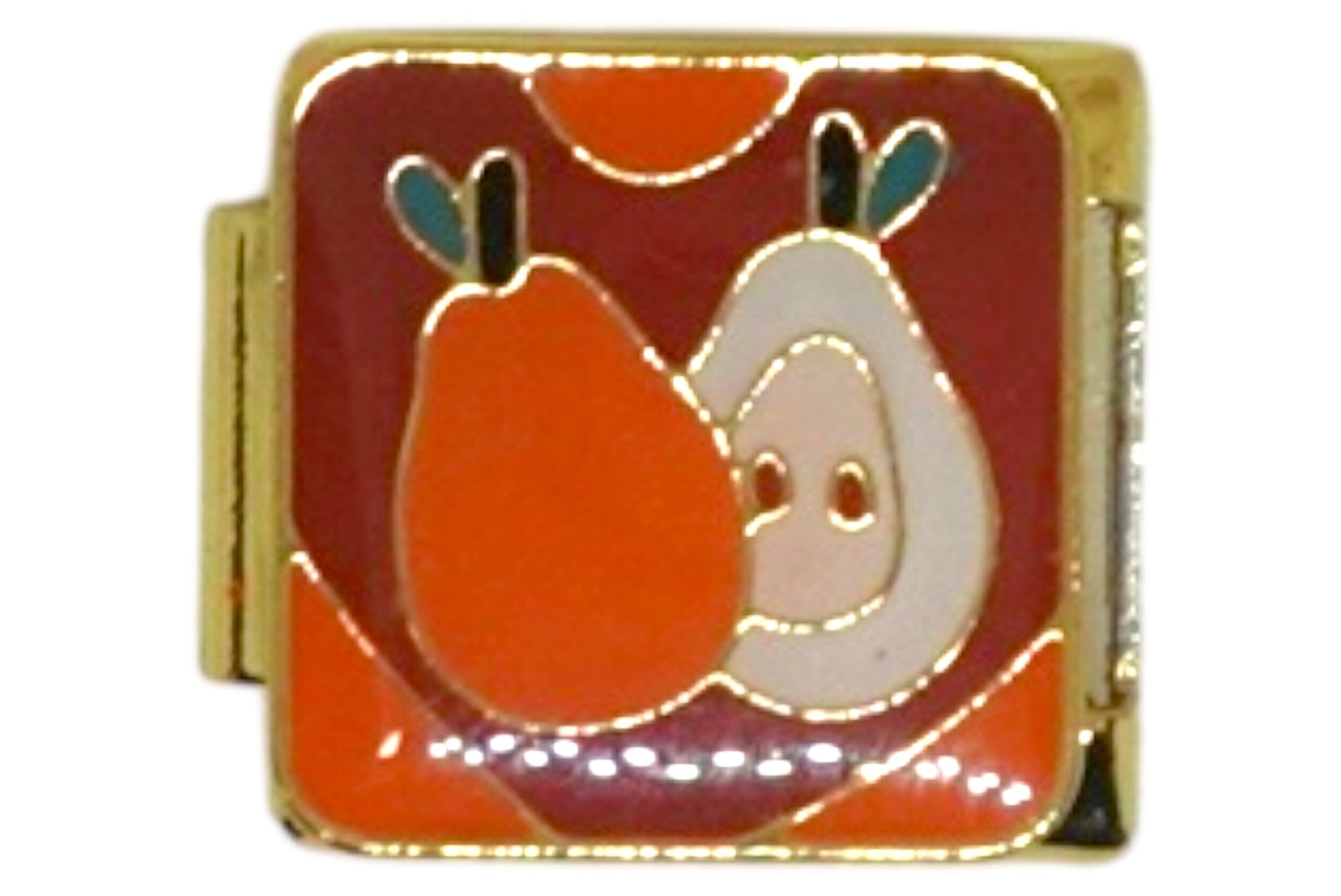 Orange Pear Gold Italian Charm