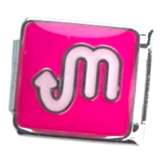 Pink Scorpio Gold Italian Charm