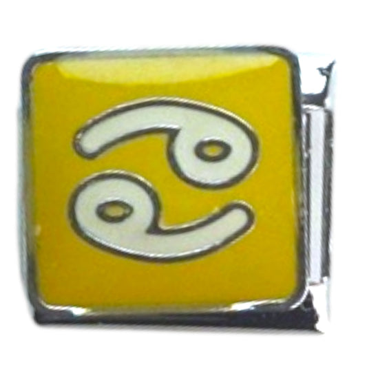 Cancer Zodiac Silver Italian Charm