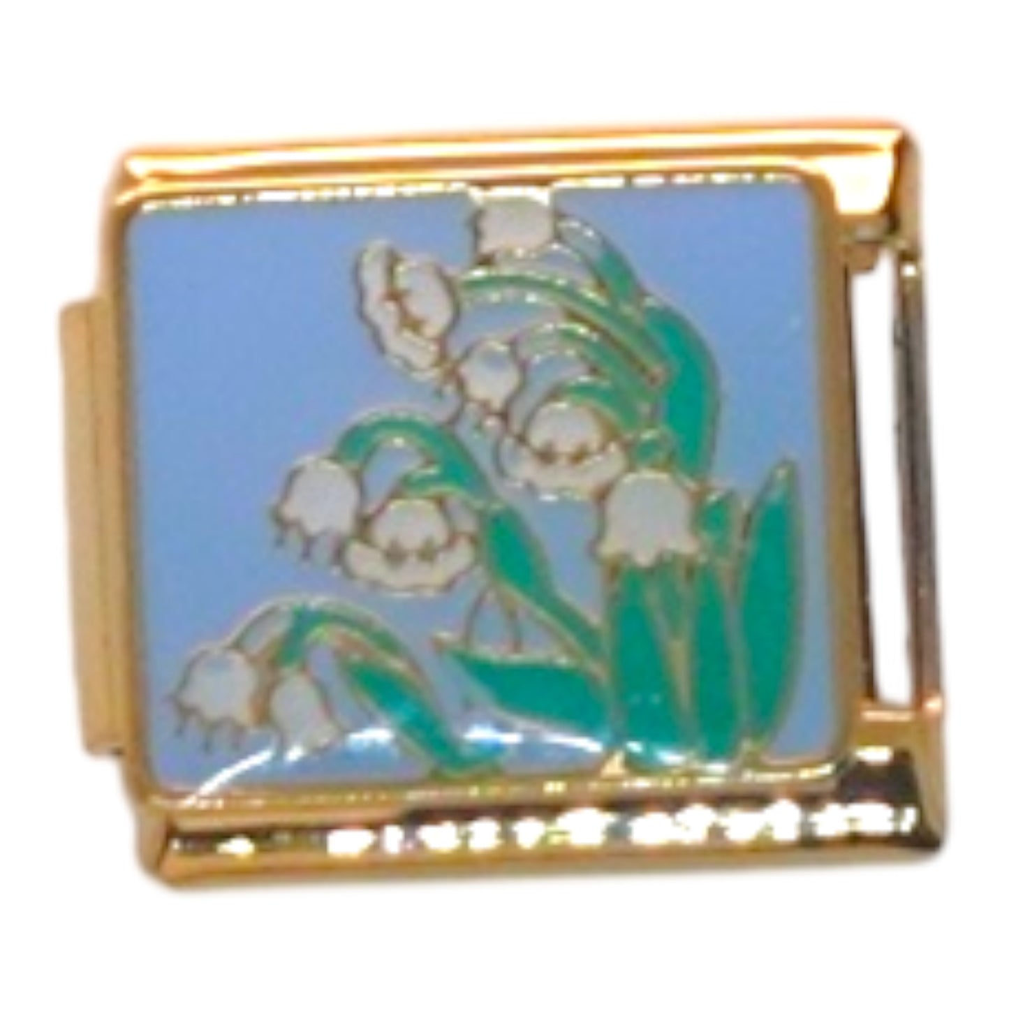 Lily of the Valley Silver Italian Charm