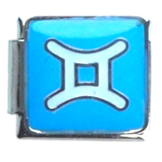 Gemini Zodiac Silver Italian Charm