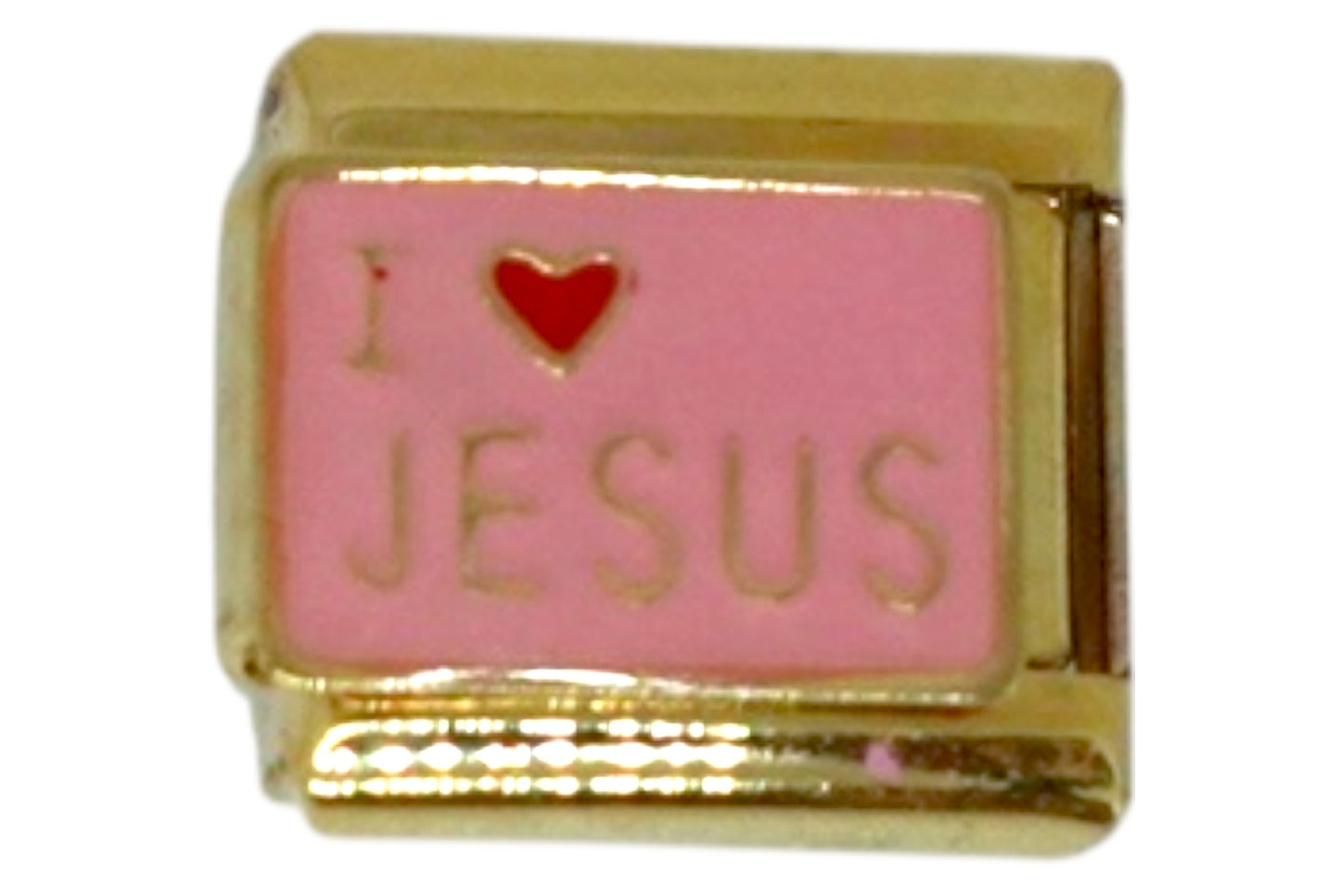 I ❤️ Jesus Gold Italian Charm