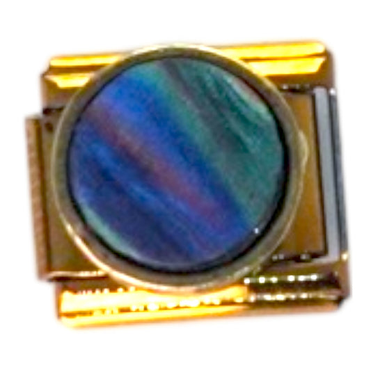 Colorful Swirl Gold Italian Charm