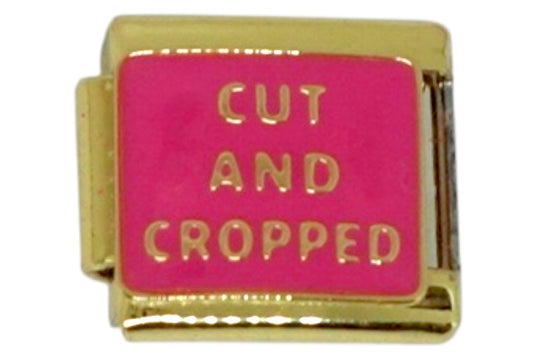 Cut and Cropped Gold Italian Charm