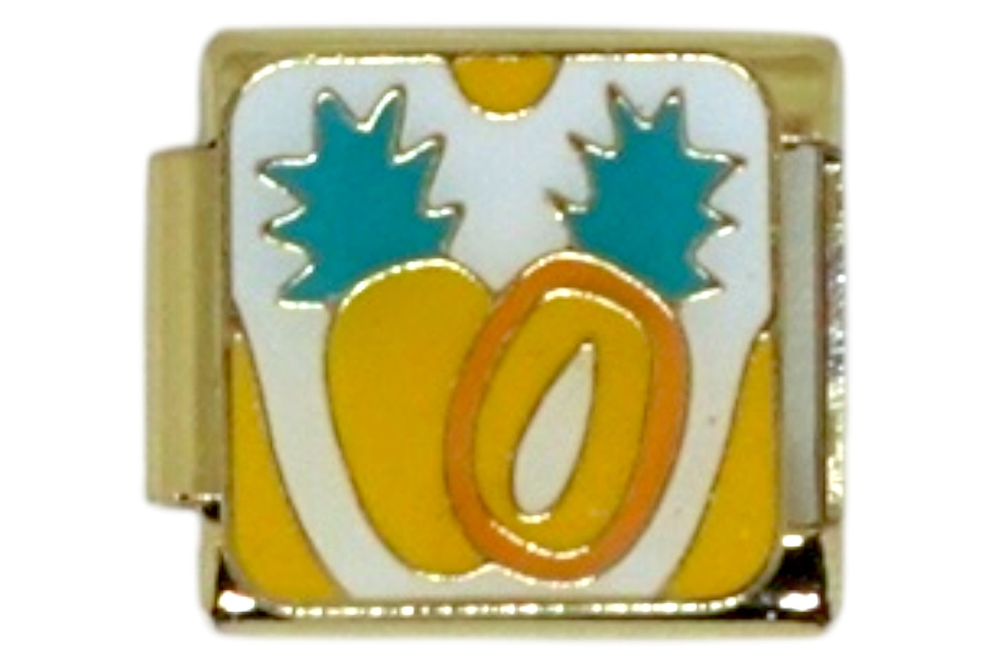Pineapple with Ring Gold Italian Charm