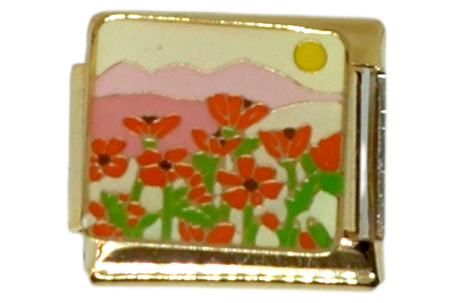 Flowering Landscape Gold Italian Charm
