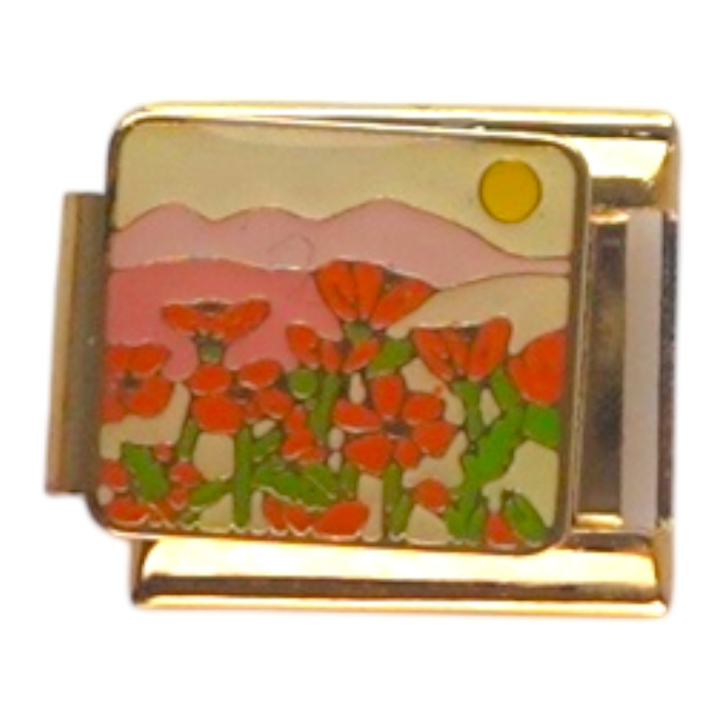 Sunset Meadow Gold Italian Charm