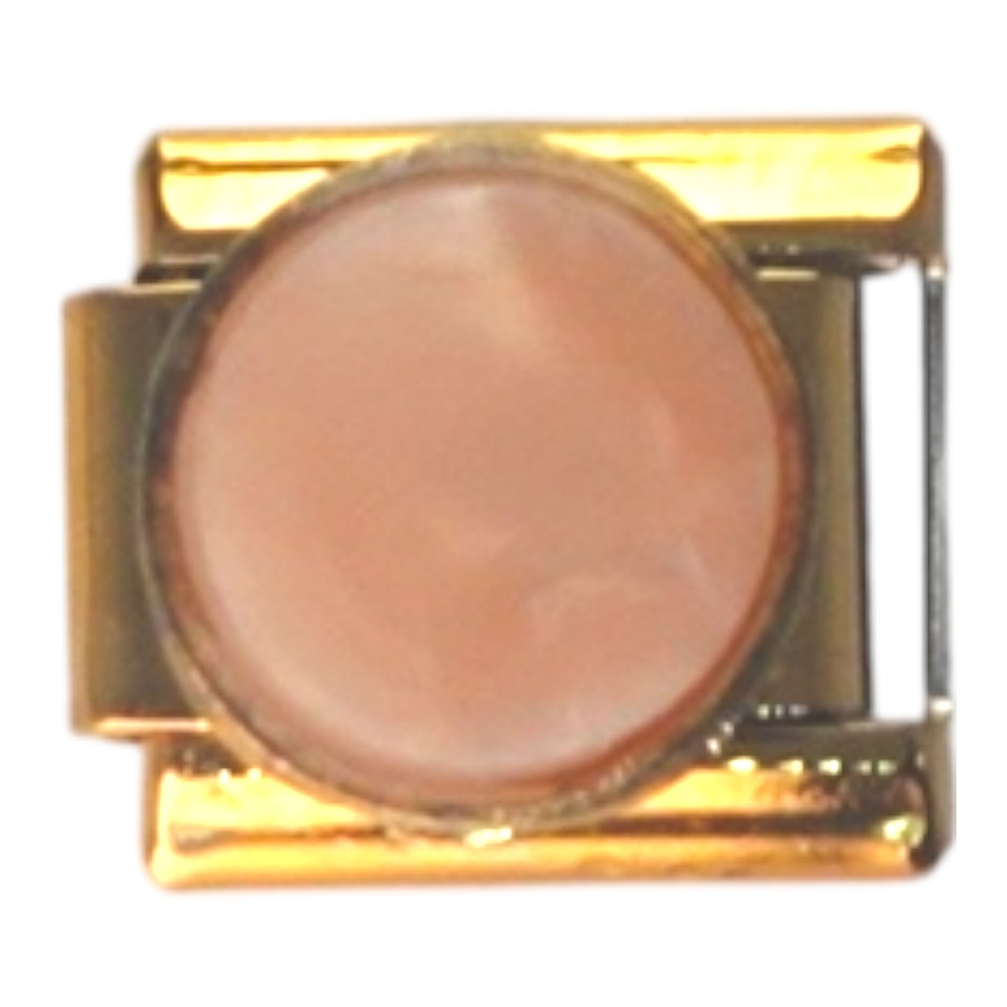 Pink Marble Gold Italian Charm