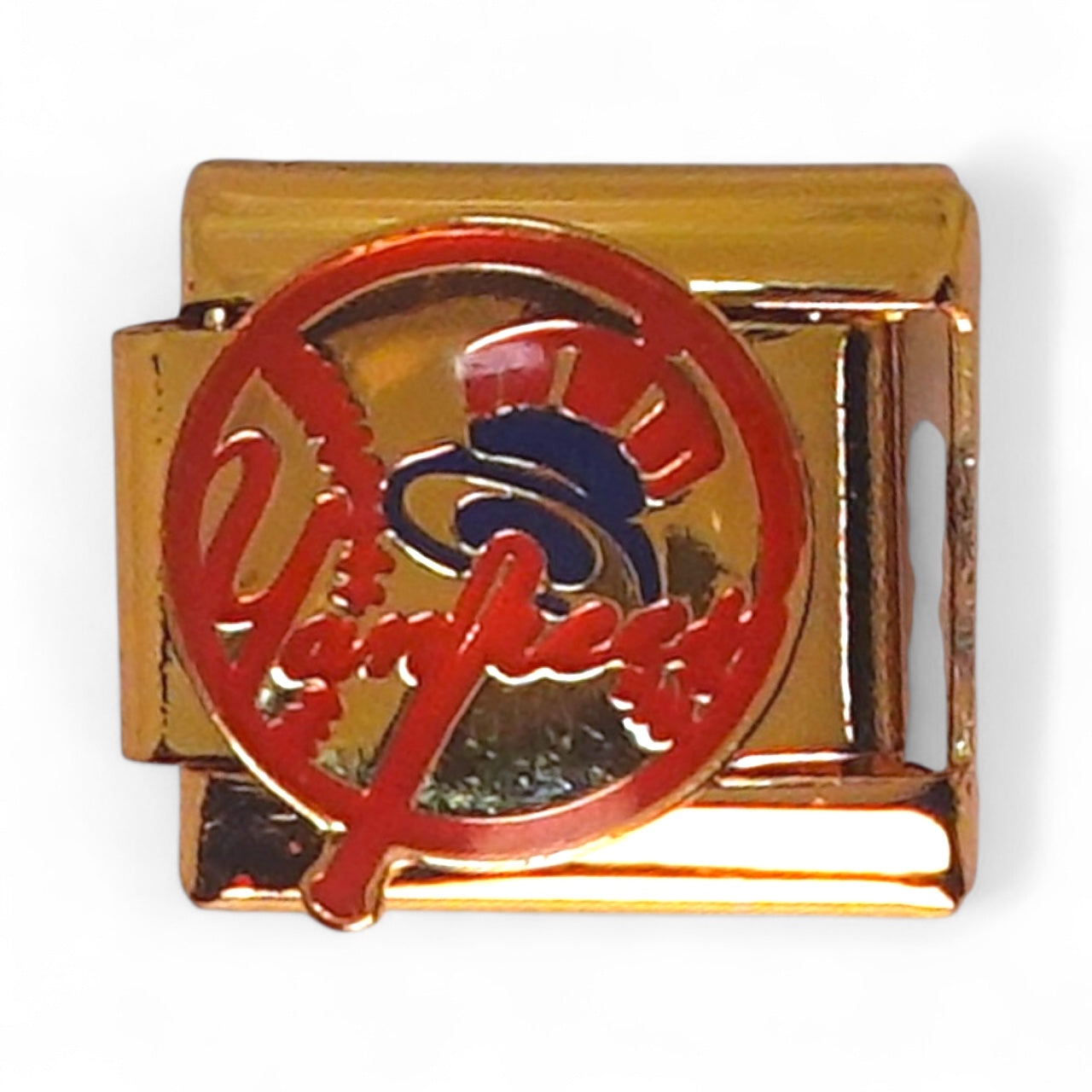 New York Yankees Gold Italian Charm