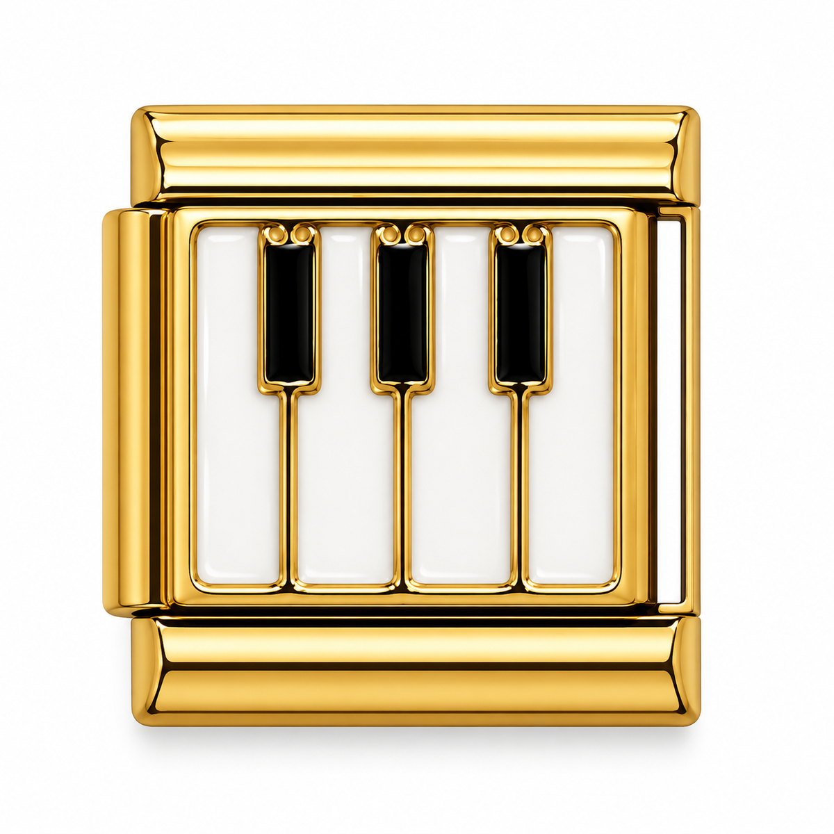 Piano Keys Gold Italian Charm