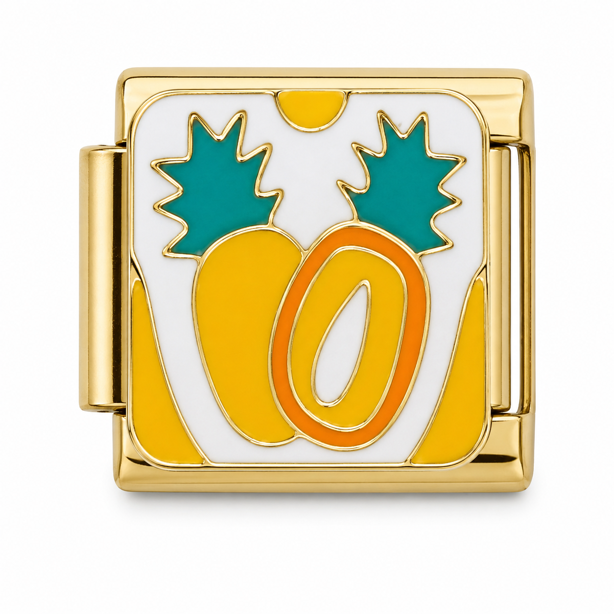 Pineapple with Ring Gold Italian Charm