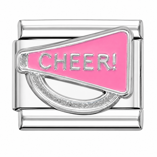 Pink Cheer Italian Charm
