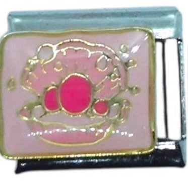 Pink Pearl Oyster Italian Charm