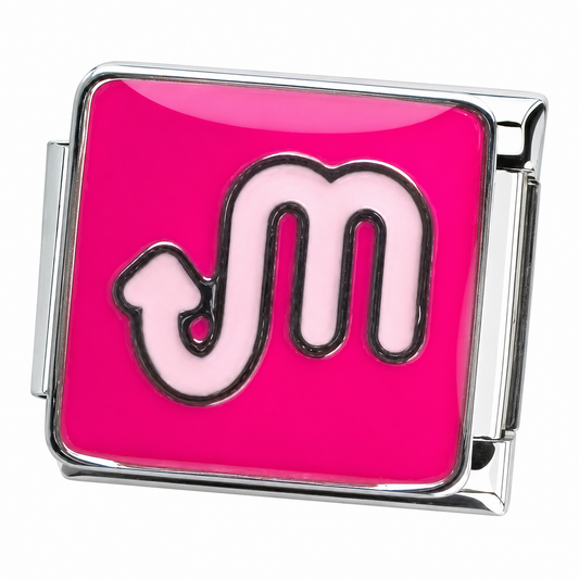 Pink Scorpio Gold Italian Charm