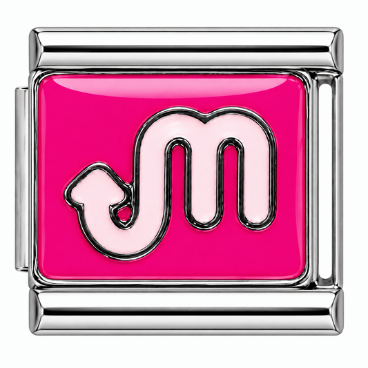 Pink Scorpio Gold Italian Charm