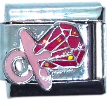 Pink and Red Pacifier with Rhinestones Italian Charm