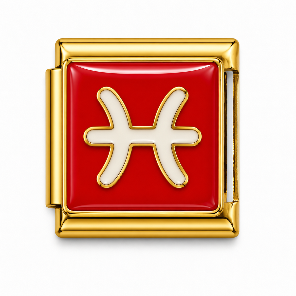 Pisces Zodiac Gold Italian Charm