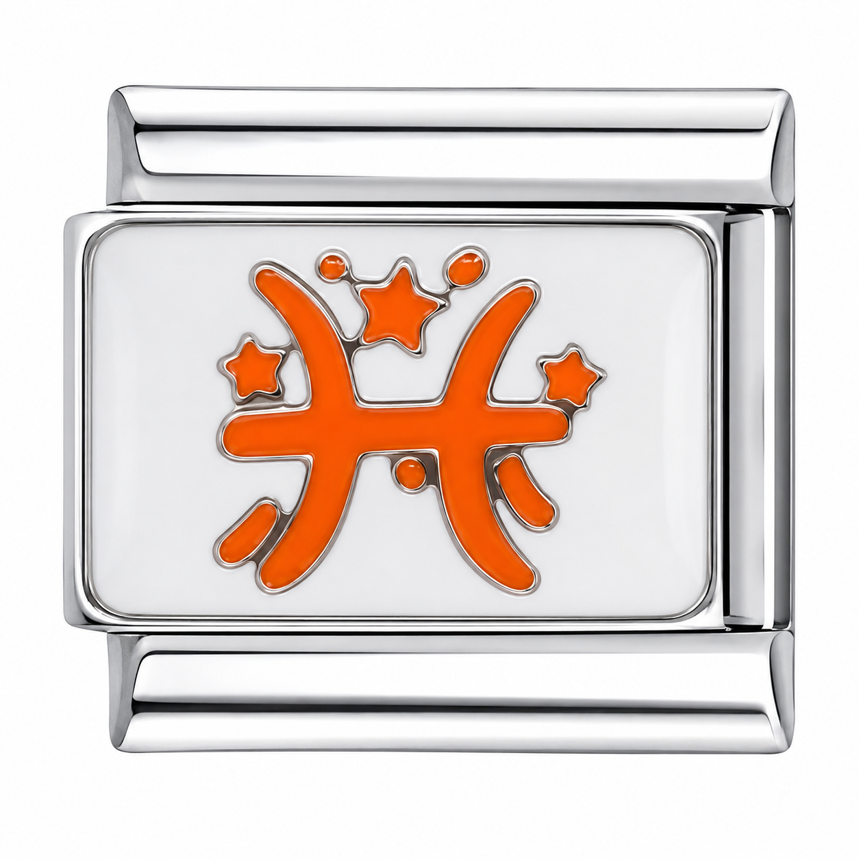 Pisces Zodiac Silver Italian Charm