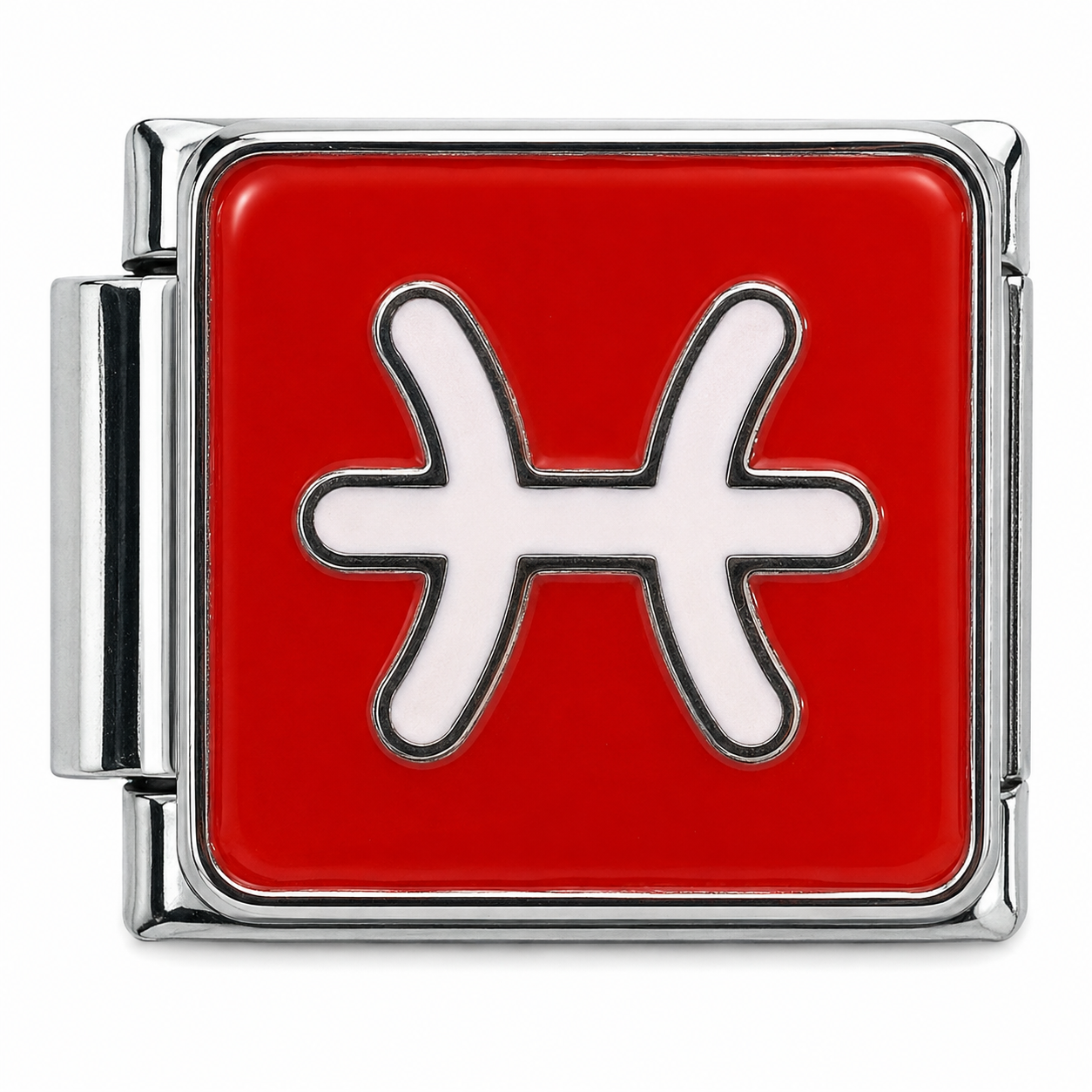 Pisces Zodiac Silver Italian Charm