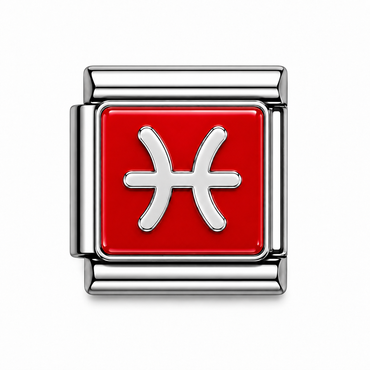 Pisces Zodiac Silver Italian Charm