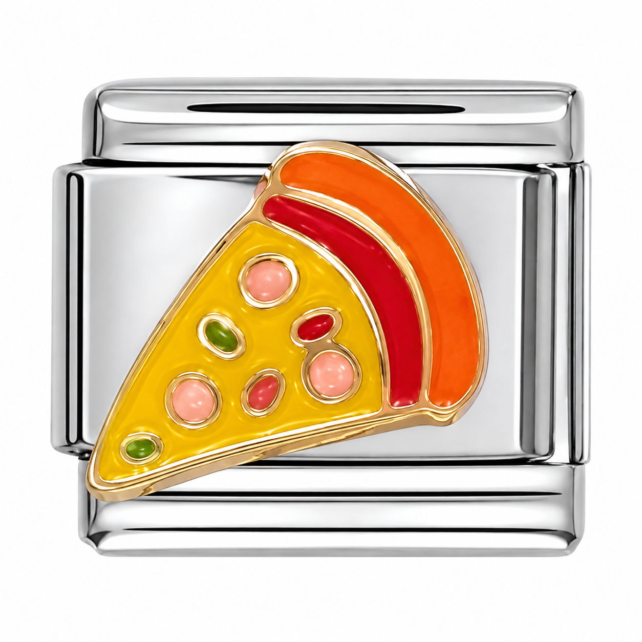 Pizza Slice Silver Italian Charm