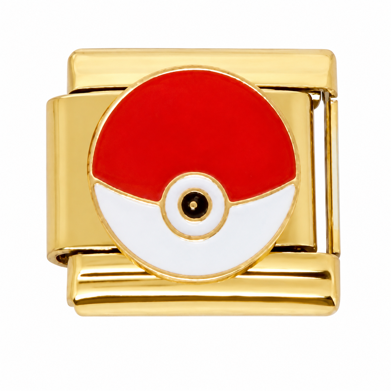 Pokéball Red Gold Italian Charm