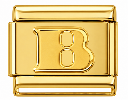 Gold Letters Italian Charm