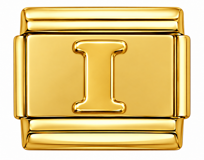 Gold Letters Italian Charm