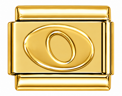 Gold Letters Italian Charm