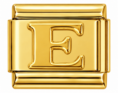 Gold Letters Italian Charm