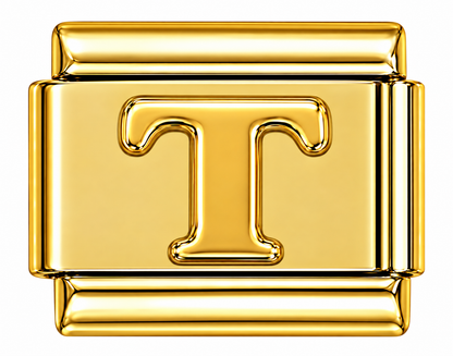 Gold Letters Italian Charm