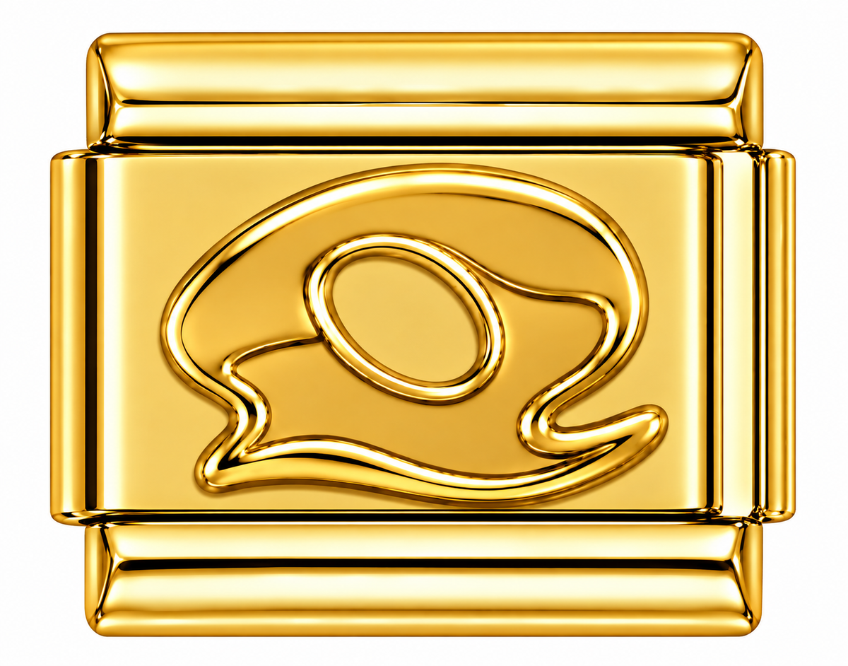 Gold Letters Italian Charm