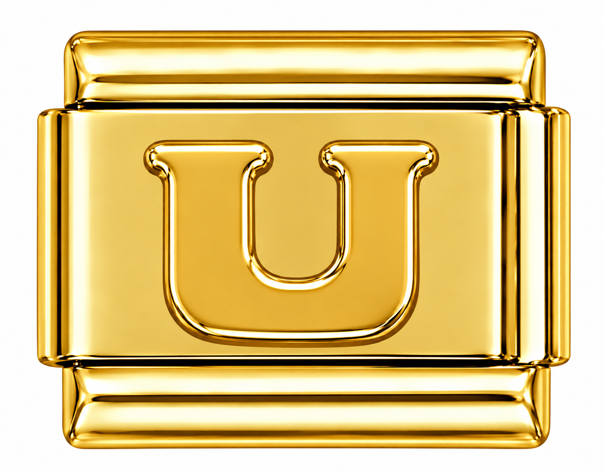 Gold Letters Italian Charm