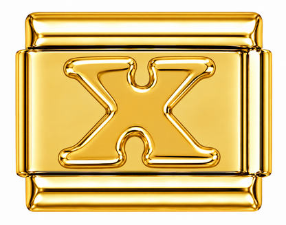 Gold Letters Italian Charm