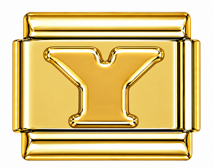 Gold Letters Italian Charm