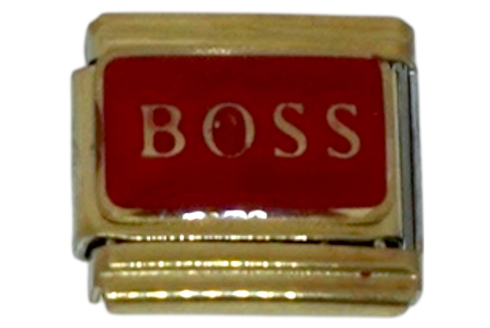 Red “BOSS” Gold Italian Charm