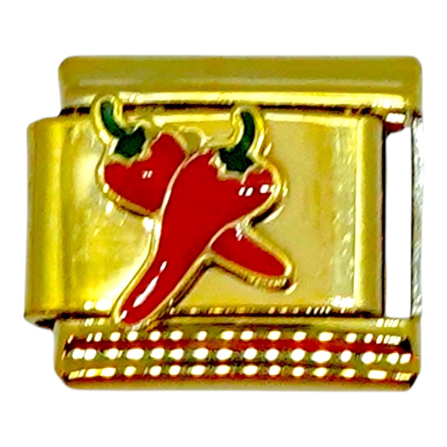 Red Pepper Gold Italian Charm