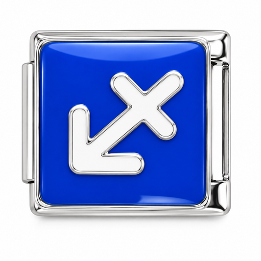 Sagittarius Zodiac Blue Italian Charm