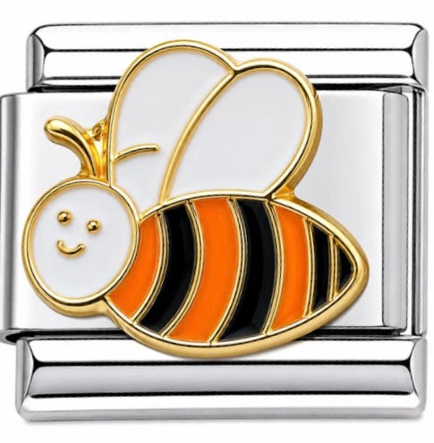 Cute Bee Silver Italian Charm