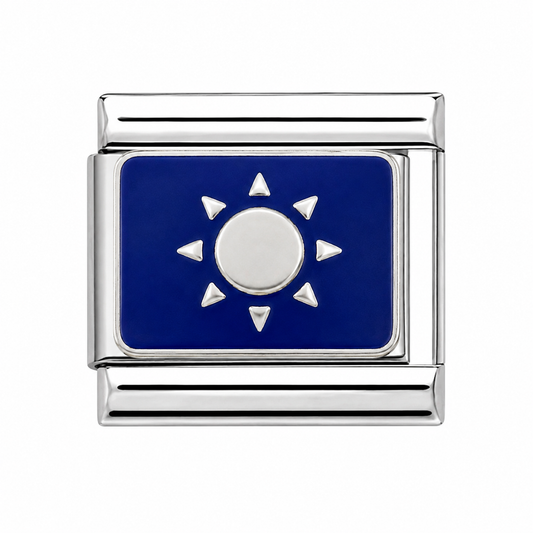 Silver Sun Silver Italian Charm