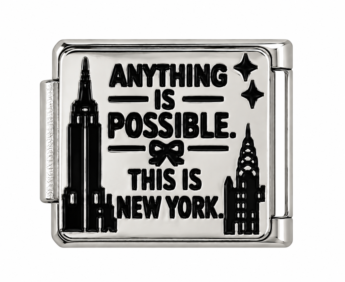 Anything Is Possible Silver Italian Charm