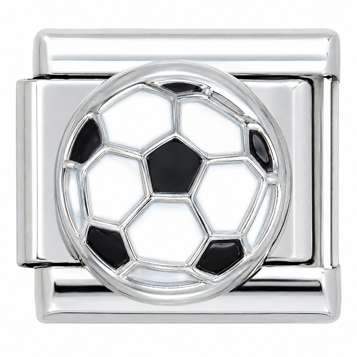 Soccer Ball Silver Italian Charm