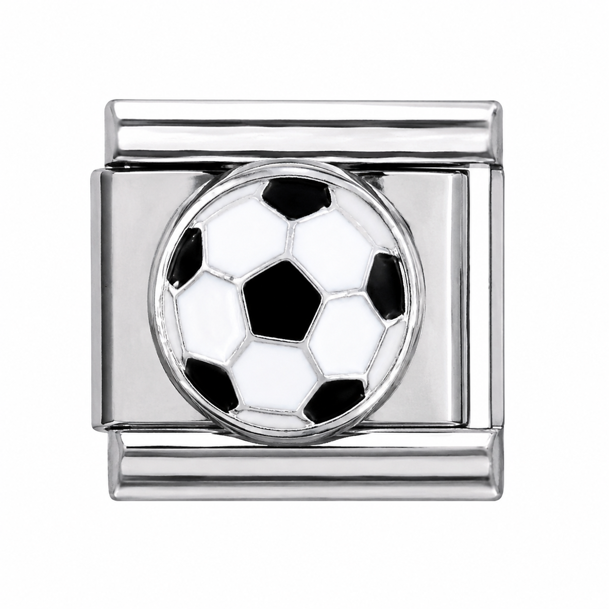 Soccer Ball Silver Italian Charm